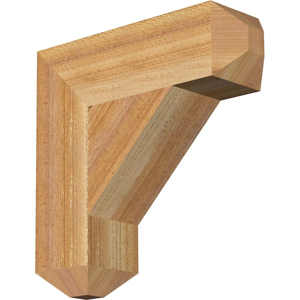 Ekena Millwork Traditional Craftsman Rough Sawn Bracket, Western Red Cedar, 4"W x 14"D x 14"H BKT04X14X14TRA04RWR - main